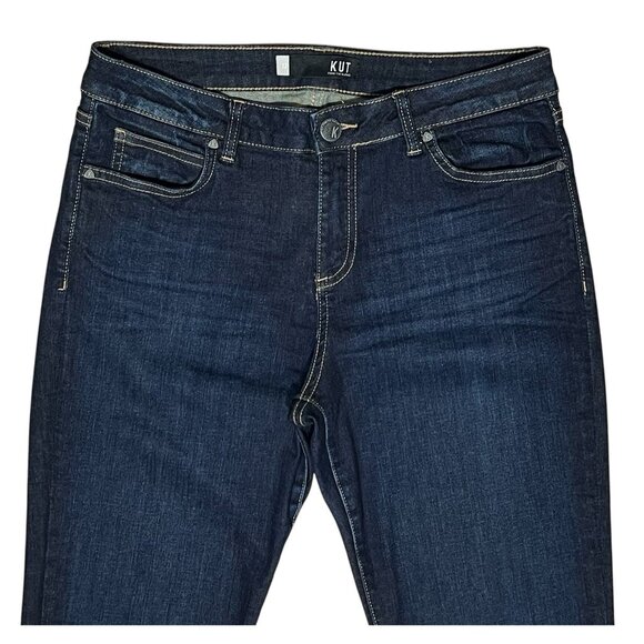 Kut From The Kloth Diana Kurvy Skinny Mid Rise Stretch Blue Jeans Women Size 12 - Picture 14 of 16
